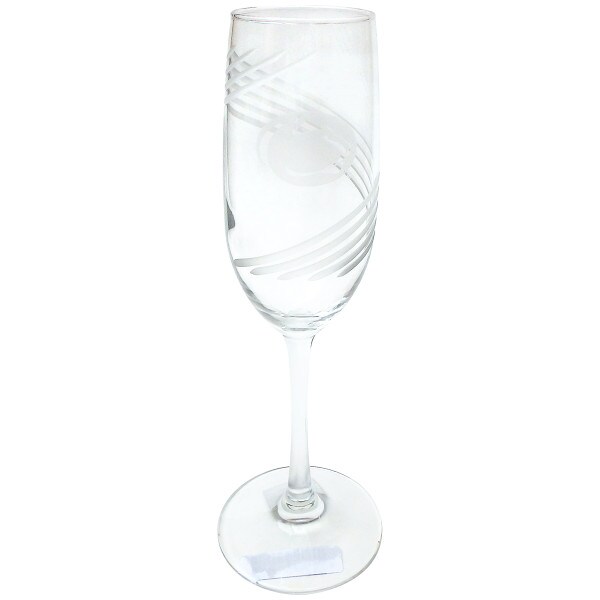 champagne flute with Penn State Athletic Logo & swirls image